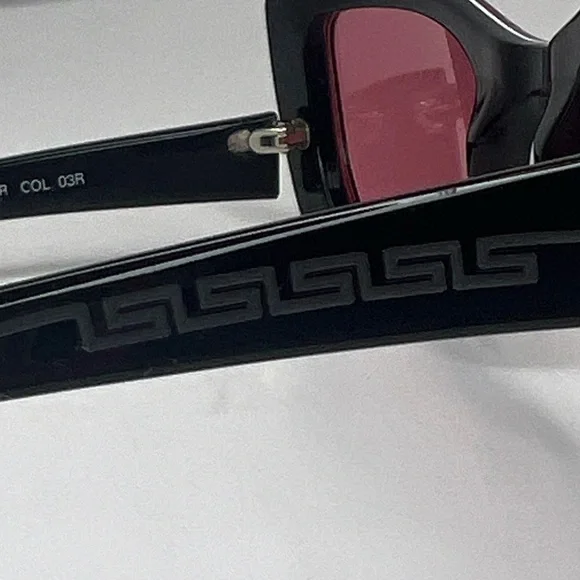 VERSACE Black/Pink Stripe Sunglasses MOD GV3 | PRELOVED!!💓🖤🕶️☀️ - Picture 2 of 14